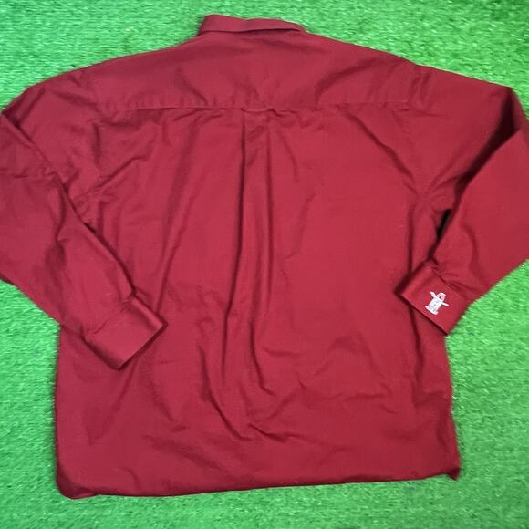 Vintage Rodeo Button Down XL Red Tiger Hill 90s Houston Rodeo Logo HLSR Button - Picture 6 of 6